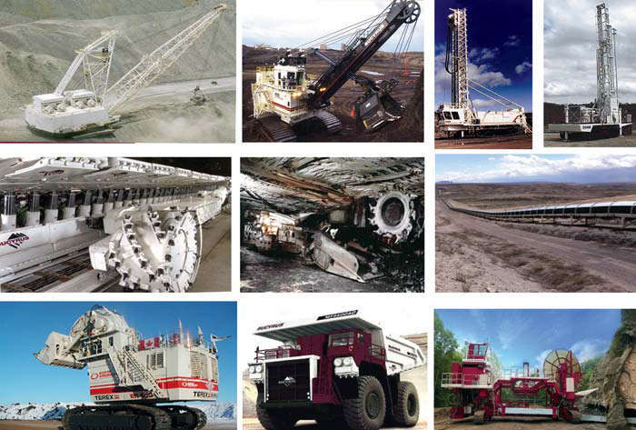 Рис. 3 Основные типы оборудования компании Bucyrus переданные под управление концерна Cat Global Mining