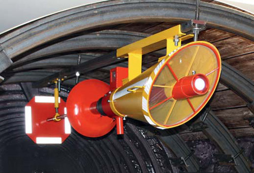 Автоматическая система взрывоподавлениялокализации взрывов (АСВПЛВ.1М), установленная в шахте