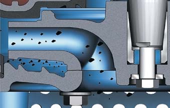 Запатентованная система Dura-Spin™ отводит крупные частицы от щелевого уплотнения