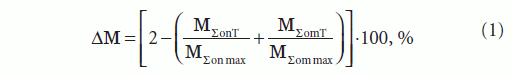 снижение момента трения (ΔM),