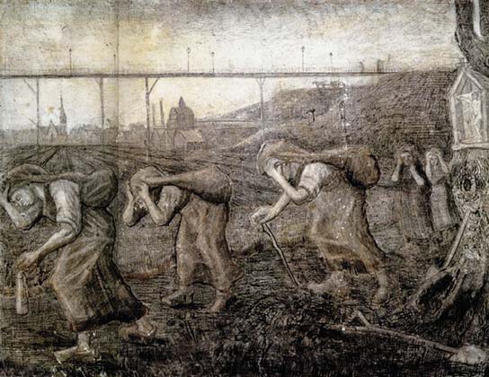 Рисунок В. Ван Гога, сделанный в Боринаже