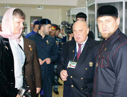 Юрий Николаевич Малышев с главой Чеченской Республики Рамзаном Кадыровым, г. Грозный, сентябрь 2012 г.