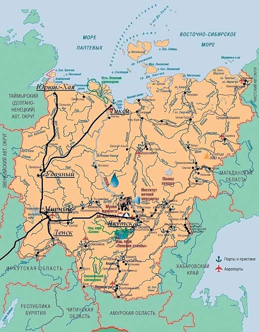 Предлагаемая сеть «облегченных» железных дорог на территории Республики Саха (Якутия)