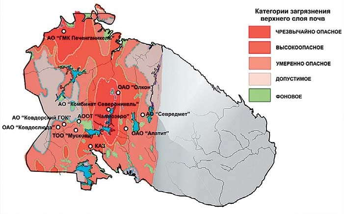 Почвенная карта мурманской области