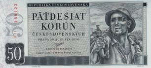 Шахтера в забое поместила Болгария на банкноте в 200 левов 1948 г.