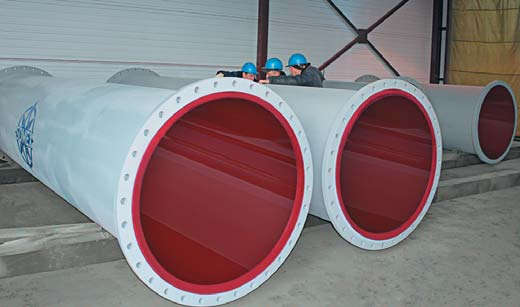 Износостойкие трубы «СОМЭКС» для систем гидротранспорта, диаметр 1420 мм