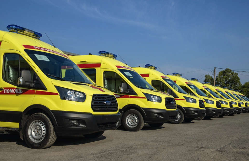 Поступление в Кузбасс новых машин скорой медицинской помощи