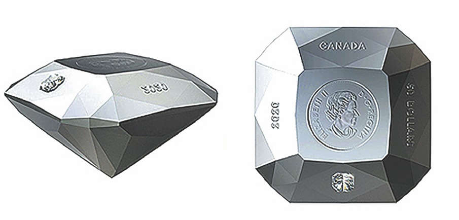 Forevermark Diamond выпущена необычная серебряная монета номиналом 50 канадских долларов