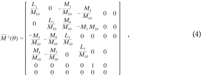 матрица M(θ) индуктивностей двигателя