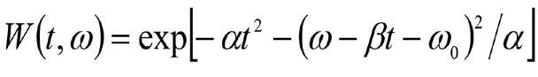 модулированные функцией Гаусса, распределение Вигнера определяется как