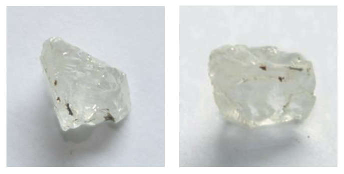 Рис. 1 Алмаз стоимостью 1500 долл./ карат, извлеченный на ОФ №16 Fig. 1 A diamond worth of $1,500/ carat, recovered at Processing Plant No.16