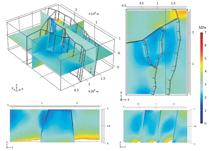 Рис. 2 Пример модели интенсивности напряжений σi Fig. 2 Example of the stress intensity model σi