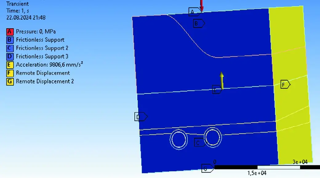 Рис. 6 Общий вид  расчетной модели Fig. 6 A general view of the  computational model