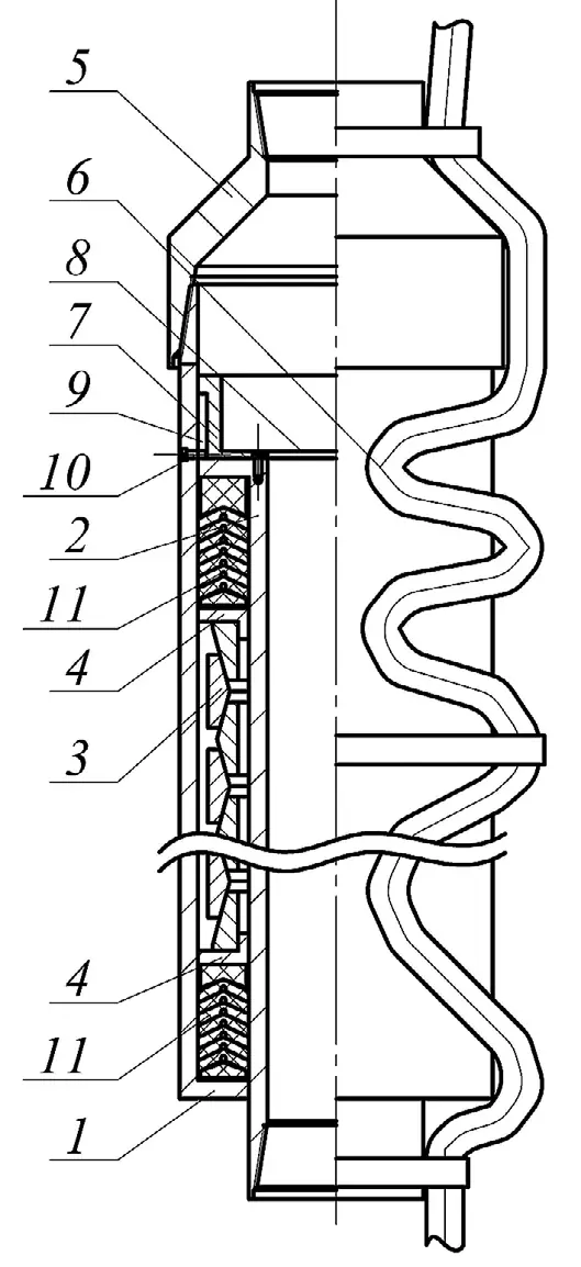 Рис. 2 Конструкция удлинителя НКТ Fig. 2 Design of the tubing string extension piece