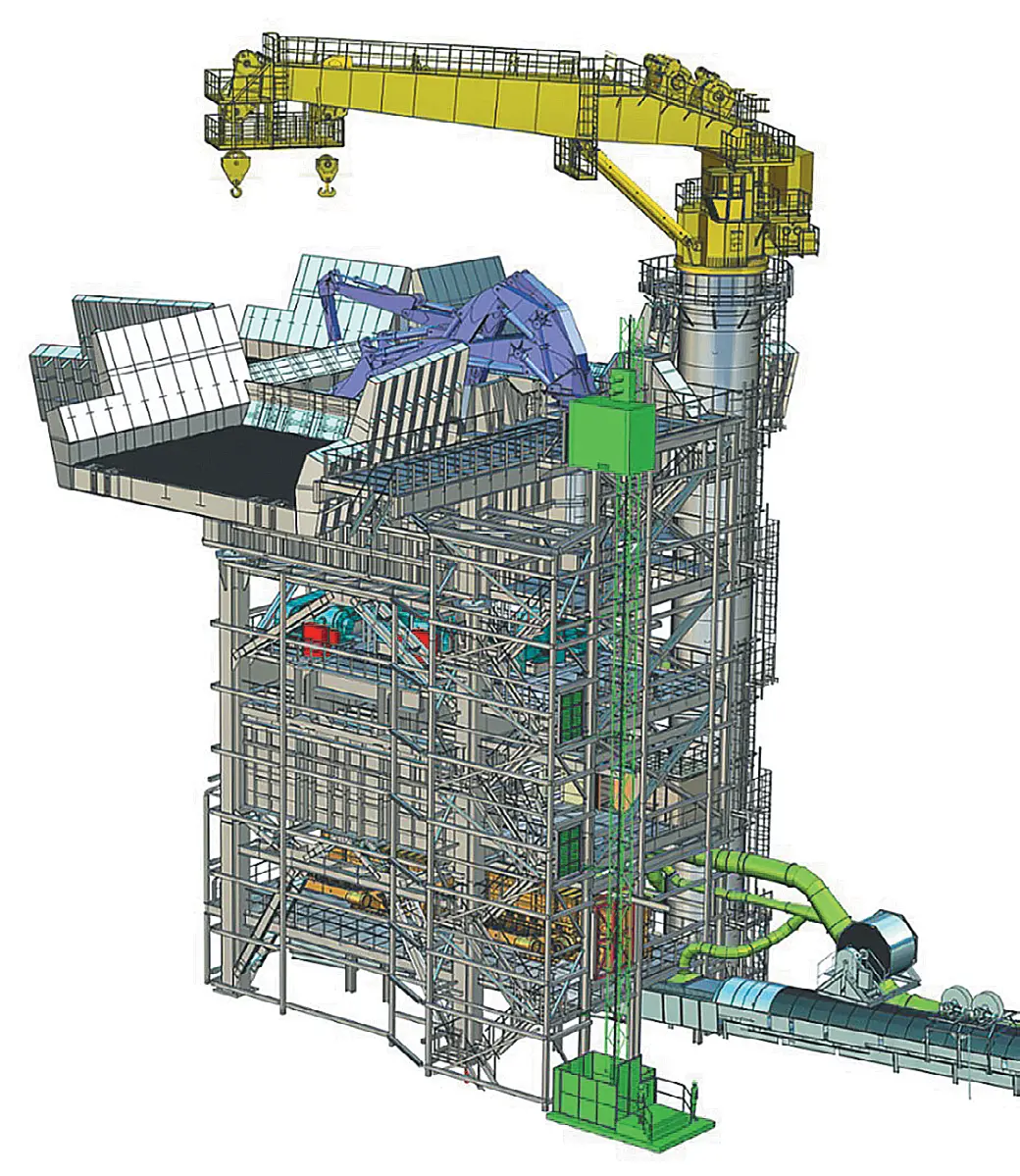 Рис. 6 Полустационарная ДПУ  на металлоконструкциях  «ДПУ-7200» (Михайловский  ГОК)  Fig. 6 DPU-7200 semi-portable  crushing and screening plant  mounted on metal structures  (Mikhailovsky GOK)