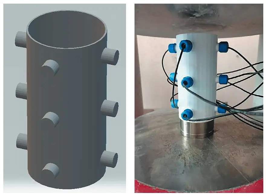 Рис. 1 Внешний вид 3D-модели  рукава фиксации датчиков Fig. 1 A general view of the 3D  model of the sensor holder