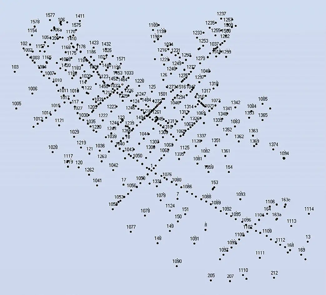 Рис. 1 Схема расположения  разведочных скважин  СЗУ ЭКМ по профилям Fig. 1 A layout of prospecting  boreholes in the northwestern  section of the Elga coal  deposit along the profiles