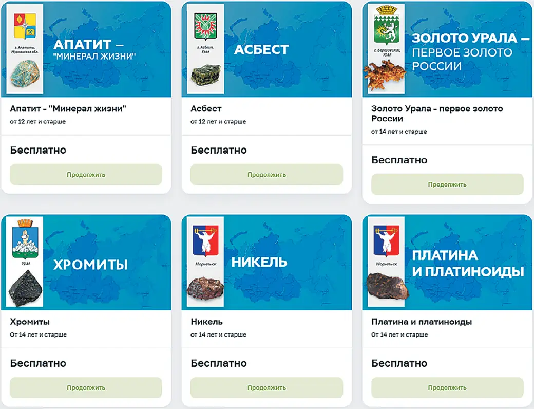 Рис. 8 Разработаны дистанционные программы и практики на основе интерактивной экспозиции «Минералы – символы регионов России»
