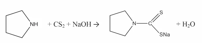 Рис. 1 Реакция синтеза пирроДТК Fig. 1 Reaction of pyrroDTC  synthesis
